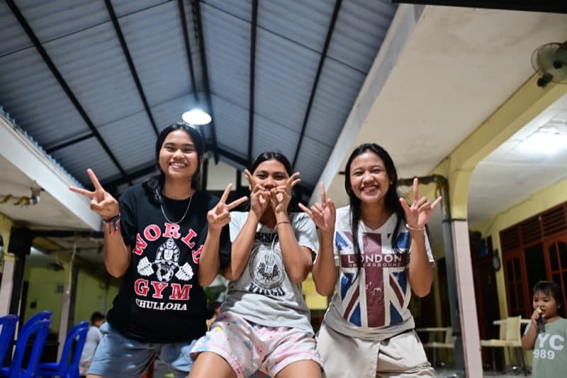Girls smiling during an outing